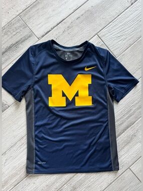 Nike Kids' Navy Michigan Dri-FIT Athletic T-Shirt - size Large
